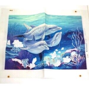 Sunset No Count Cross Stitch Canvas "Underwater Tranquility" 16"X12" 1996 13932